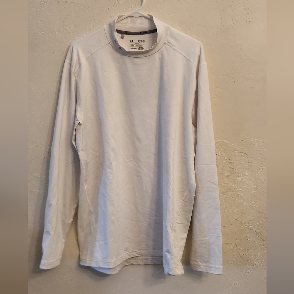 Under Armour White Long Sleeve Tee Classic Cotton Blend